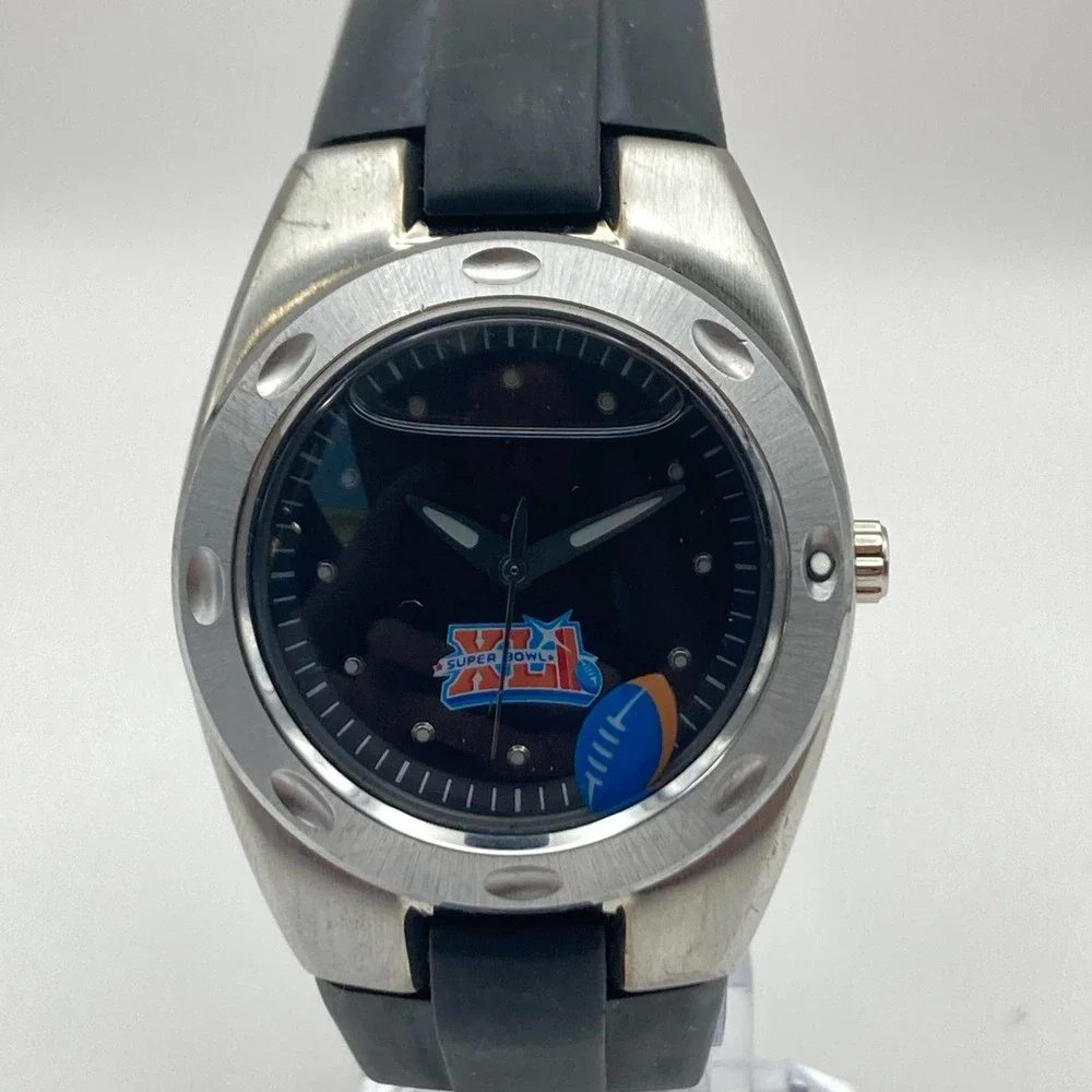 Fossil Super Bowl XLI Men's Watch NFL Colts Floating Football New Battery 2007